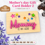 Mom Gift Card Holder SVG | Mother's Day Laser Cut File | Digital Download - Image 5