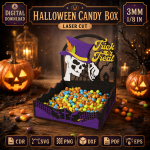 Halloween Candy Box Laser Cut SVG Bundle | Halloween Treat Box Template | Spooky Candy Holder Digital File | Party Favor Box CNC Glowforge Ready - Image 4