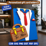 Custom Gift Card Holder SVG | Personalized Laser Cut File | Digital Download - Image 5
