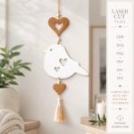 Bird Hanging Decor SVG Bundle, Laser Cut Ornament Files, DIY Wooden Wall Hanging, Instant Download - Image 5