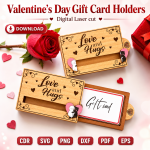 Valentine Gift Card Holder SVG | Valentine's Day Laser Cut File | Digital Download - Image 5