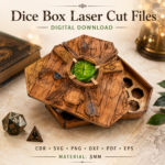 Dice Box SVG, Laser Cut Dice Storage Box, DnD Dice Holder, Tabletop RPG Dice Organizer, Digital Download Files - Image 4