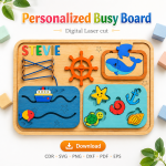 Personalized Activity Board SVG | Wooden Educational Toy - Image 2