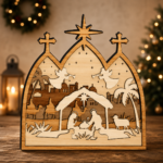 Nativity Designs Bundle 3D Layered Wooden Laser Cut Files | Christmas Nativity Scene SVG | Multilayer Engraved Wood Art Decor - Image 6
