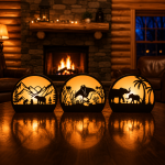 Wildlife Wood Lantern Bundle SVG | Laser Cut Lantern Files | Animal Night Light Templates | Glowforge Laser Cutting Designs | Wooden Decor Bundle - Image 6