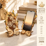 Dragon Phone Holder Laser Cut SVG, Fantasy Dragon Desk Stand, Wooden Phone Stand CNC File, Digital Download - Image 2