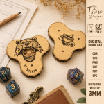 HP Tracker Laser Cut File, Health Point Counter SVG, DnD Game Accessory, Tabletop RPG Tracker, Digital Download DXF PDF EPS PNG - Image 4