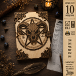 Dragon Notebook Laser Cut SVG, Fantasy Journal Cover DXF, Wooden Book Cover Template, Dragon Diary File, Digital Download CNC Glowforge - Image 4