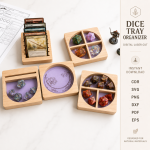 Gaming Tray SVG Laser Cut File, Dice Rolling Tray Template, DND RPG Board Game Organizer, Digital Download DXF PDF AI TXT - Image 4