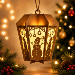 Christmas Lantern Bundle Pack 5 SVG Files | Laser Cut Wooden Lantern Templates | Xmas Decoration Lantern Designs | Glowforge LightBurn CNC Files | DXF EPS PNG Digital Download - Image 5