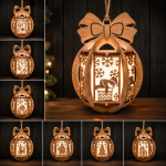 85+ Ultra Christmas Lantern Bundle SVG | Wooden Laser Cut Files for Glowforge, Cricut & CNC | Xmas Lantern SVG Pack | Digital Download - Image 5