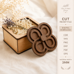Flower Gift Boxes Laser Cut Bundle, Floral Box SVG, CNC Gift Box Template, Wedding Favor Box, DXF EPS PDF PNG Digital Files - Image 4