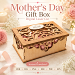 Mother's Day Gift Box Bundle SVG, Laser Cut Keepsake Box Template, DIY Gift for Mom - Image 5