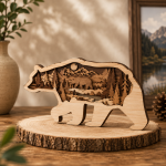14PCS Laser Cut Wooden Animal Collection, Handmade Wildlife Decor Set, Rustic Woodland Art, Nature Lover Gift, Home Display - Image 5