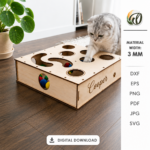 Cat Toy Boxes Laser Cut Bundle SVG | Interactive Cat Puzzle Toy CNC Files | Glowforge xTool Cricut Templates - Image 2