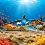 Shark SVG 3D Layered Silhouette, Ocean Sea Life Cut File, Laser Cut 6 Layer - Image 2