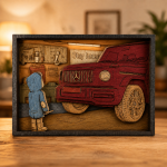 Garage SVG 3D Layered Silhouette, Car Mechanic Cut File, 7 Layered Artwork - Image 2