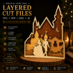 14x HUGE Bundle Princess Fairy Multilayer 3D Wooden Engraved Laser Cut File, Decoration Ornament Glowforge Make, Svg Dxf Pdf Ai Lbrn Files - Image 2