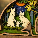 Rabbit SVG, Bunny SVG, 3D Layered Mandala, 7 Layer Laser Cut - Image 4