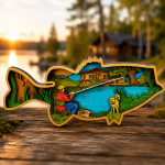Bass Fishing SVG 3D Layered Silhouette, Laser Cut 7 Layer - Image 2