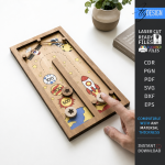 Fast Sling Puck Game Laser Cut Bundle, Wooden Table Hockey SVG, Family Board Game CNC Template, DXF PDF EPS Files - Image 15