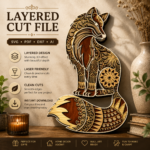 9x Mandala Bundle 3D Animals Multilayer Wooden Engraved Laser Cut File, Decoration Ornament Glowforge Make, Svg Dxf Lbrn Ai Download File - Image 8