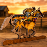 Racehorse SVG 3D Layered Horse Silhouette, Equestrian Sports Cut File - Image 3