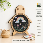 3D Kids Chalkboard Laser Cut Bundle, Wooden Learning Board SVG, Montessori Blackboard CNC Template, DXF PDF EPS - Image 6
