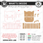 Cat Wall Shelves Laser Cut Bundle, Pet Climbing Shelf SVG, Cat Furniture CNC Template, DXF PDF EPS Files - Image 15