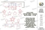 4th of July Decor Laser Cut Bundle, Patriotic SVG, Independence Day CNC Template, USA Wall Sign DXF PDF EPS - Image 7