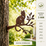 Branch Silhouette Outdoor Decor SVG Bundle | Laser Cut Tree Branch Wall Art | Garden Fence Panel DXF | Nature Yard Sign CNC Files | Patio Decor - Image 5