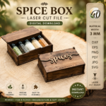 Travel Spice Box Bundle Laser Cut Files | 3D Spice Container SVG DXF | Glowforge CNC Woodworking Project | Digital Download - Image 2