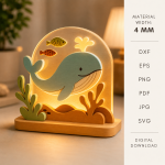 Kids LED Stand Laser Cut Bundle SVG | Night Light Display Base DXF | Glow Lamp Stand CNC Files | Wooden LED Light Holder Template PDF EPS PNG - Image 5