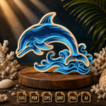 Ocean Life Laser Cut Files, SVG DXF PDF Bundle, Marine Animal Wall Art, DIY Wooden Decor - Image 5