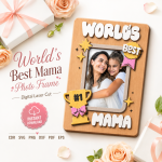 Personalized Mom Photo Frame | Custom Mother's Day Gift | Family Picture Display | Digital Download - Image 6