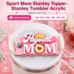 Sport Mom Tumbler Topper SVG | Stanley Cup Accessory Laser Cut File | CDR SVG PNG DXF PDF EPS - Image 6