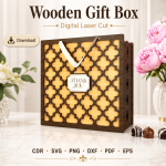 Wooden Gift Box Laser Cut File | Keepsake Box SVG Template | CDR SVG PNG DXF PDF EPS | Digital Download - Image 6