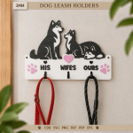 Dog Leash Holders Laser Cut Bundle, Pet Leash Rack SVG, Dog Collar Hanger, Paw Wall Hooks, CNC Digital Download Files - Image 5