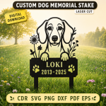 Custom Dog Memorial Stake, Personalized Pet Loss Garden Sign, Dog Grave Marker, Rainbow Bridge Sympathy Gift, Outdoor Pet Memorial Yard Decor - Image 5