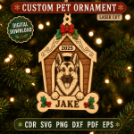 Custom Pet Photo Ornament, Personalized Dog Cat Ornament, Pet Memorial Christmas Keepsake, Custom Pet Gift, Pet Lover Holiday Ornament - Image 5