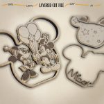 Cartoon Mouse Head Layered SVG Bundle | 3D Multilayer Laser Cut File | Shadow Box Design | Glowforge SVG | Cricut Cut File | Wood Laser Art - Image 4