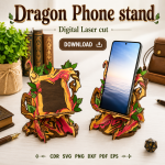 Dragon Phone Holder SVG | Laser Cut Phone Stand Template | Digital Download - Image 6