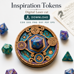 DND Inspiration Tokens SVG | RPG Reward Token Laser Cut File | Digital Download - Image 6