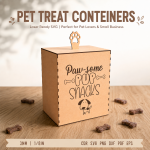 Pet Treat Containers Laser Cut SVG Bundle, Dog Cat Treat Jar Box, Pet Food Storage Template, Glowforge Ready CNC Files, DXF PDF EPS PNG - Image 5