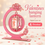 Valentine Lantern SVG | Hanging Lantern Laser Cut File | Digital Download - Image 6