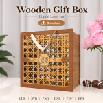 Wooden Gift Box Laser Cut File | SVG Template | Digital Download | CDR SVG PNG DXF PDF EPS - Image 6