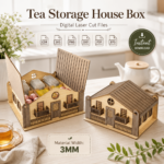 Tea Storage and Chocolate Box Laser Cut SVG | Wooden Tea Bag Organizer | Chocolate Gift Box CNC File | Digital Download DXF EPS PDF PNG - Image 5