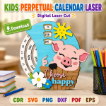 Kids Perpetual Calendar SVG | Laser Cut Montessori Calendar File | Digital Download - Image 6