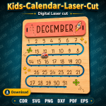 Kids Calendar SVG | Laser Cut Educational Calendar File | Digital Download - Image 5