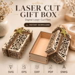 Gift Box Bundle Laser Cut SVG Set, 3D Gift Box Template, Wooden Box DXF Files, Party Favor Box CNC, Digital Download SVG DXF PDF EPS - Image 5